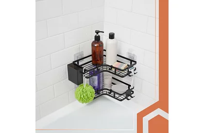 Sarok fürdőszobai polc - 2 darabos készlet