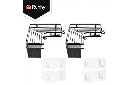 Sarok fürdőszobai polc - 2 darabos készlet