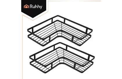 Sarok fürdőszobai polc - 2 darabos készlet