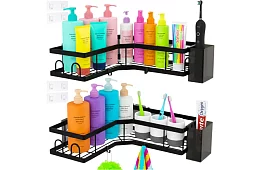 Sarok fürdőszobai polc - 2 darabos készlet