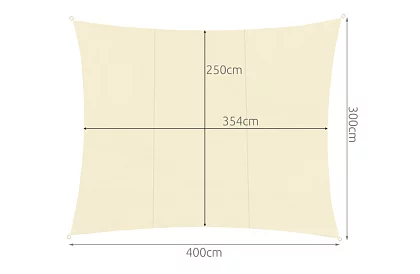 Napernyugtató napernyő 4 × 3 m – Bézs