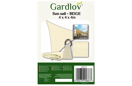 Napernyőző napernyő háromszög 4 × 4 × 4 m – Bézs