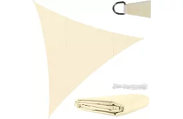 Napernyőző napernyő háromszög 4 × 4 × 4 m – Bézs