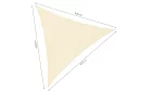 Napernyőző napernyő háromszög 4 × 4 × 4 m – Bézs