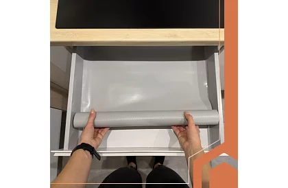 Csúszásgátló szőnyeg fiókokhoz 500 × 50 cm – szürke