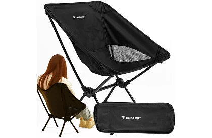 Összecsukható kemping szék 120 kg-ig – fekete