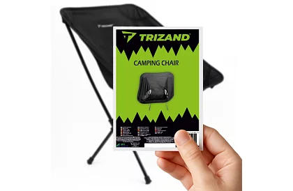 Összecsukható kemping szék 120 kg-ig – fekete