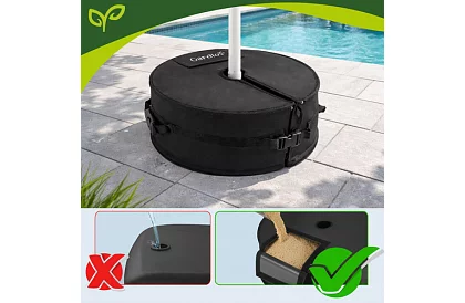 Zsákoly napernyőhöz 48 cm – homokkal tölthető, akár 40 kg