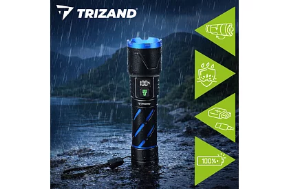 LED újratölthető taktikai lámpa 800 lm, 5000 mAh