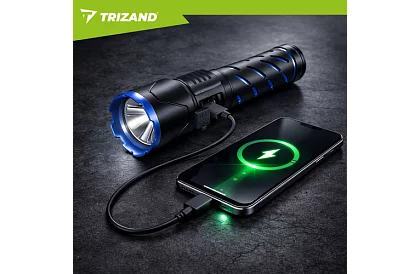 LED újratölthető taktikai lámpa 800 lm, 5000 mAh