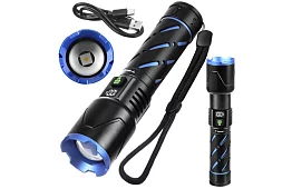 LED újratölthető taktikai lámpa 800 lm, 5000 mAh