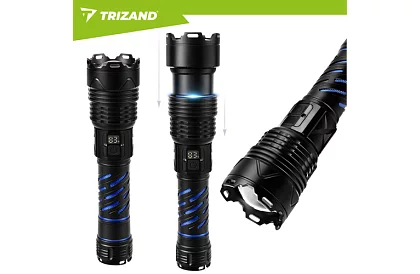 LED újratölthető taktikai lámpa 1500 lm, 5000 mAh