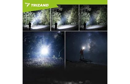 LED újratölthető taktikai lámpa 1500 lm, 5000 mAh