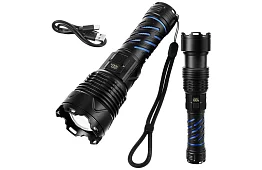 LED újratölthető taktikai lámpa 1500 lm, 5000 mAh