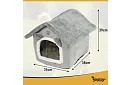Macskafekhely – zipzáras tetős házikó 39 × 38 × 35 cm