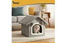 Macskafekhely – zipzáras tetős házikó 39 × 38 × 35 cm