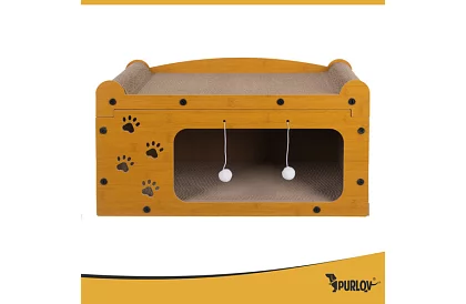 Macskakaparó és házikó 3 az 1-ben – 29 × 55 × 29 cm