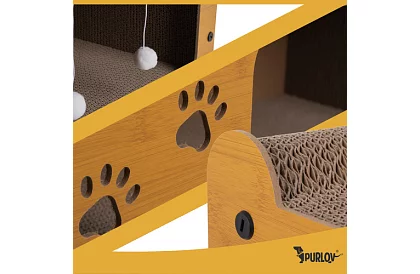 Macskakaparó és házikó 3 az 1-ben – 29 × 55 × 29 cm