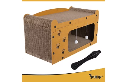 Macskakaparó és házikó 3 az 1-ben – 29 × 55 × 29 cm