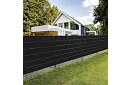 Fekete kerítés árnyékoló szalag – panel 450 g/m2 + klipszek
