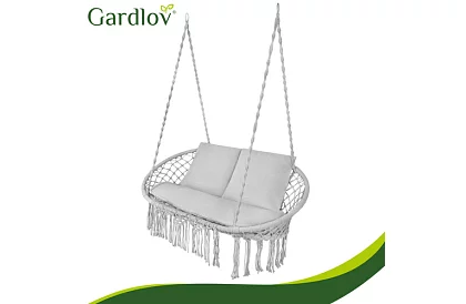 Kerti kétszemélyes hinta párnával