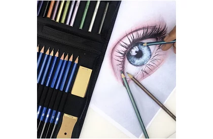 XXL Professzionális vázlatkészítő készlet – 74 darab tokban