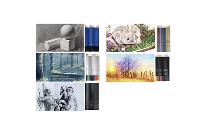 XXL Professzionális vázlatkészítő készlet – 74 darab tokban