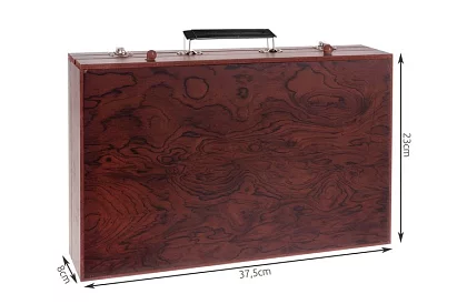 Rajzszett fából készült bőröndben - 148 darab