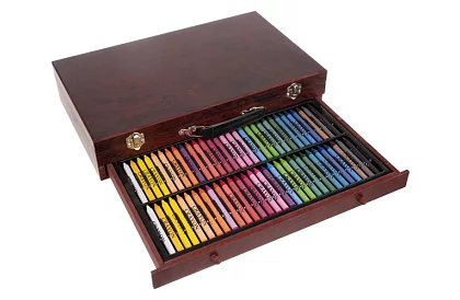 Rajzszett fából készült bőröndben - 148 darab