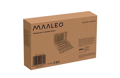 Rajzszett fából készült bőröndben - 148 darab