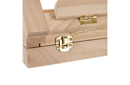 Művészi festőkészlet 45 darab fából készült tokban állvánnyal