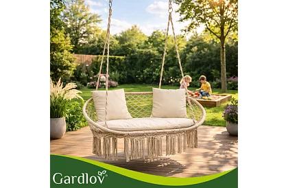 Kerti kétszemélyes hinta párnákkal - 300 kg-ig