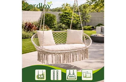 Kerti kétszemélyes hinta párnákkal - 300 kg-ig