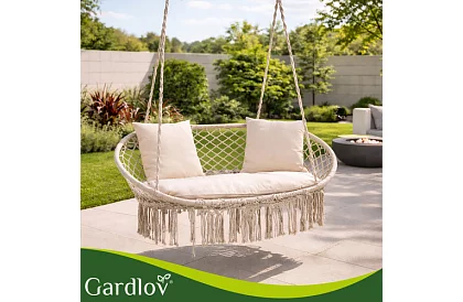 Kerti kétszemélyes hinta párnákkal - 300 kg-ig