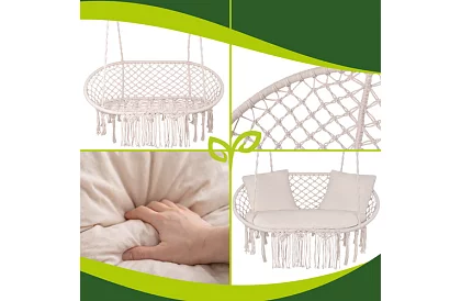 Kerti kétszemélyes hinta párnákkal - 300 kg-ig