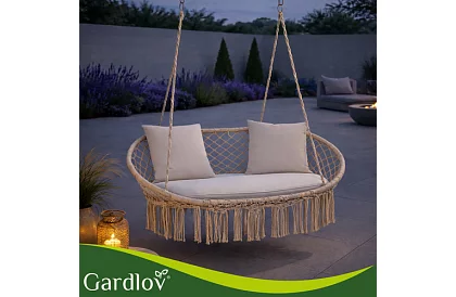 Kerti kétszemélyes hinta párnákkal - 300 kg-ig