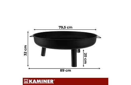 Kerti tűzrakás fogantyúkkal – 80 cm
