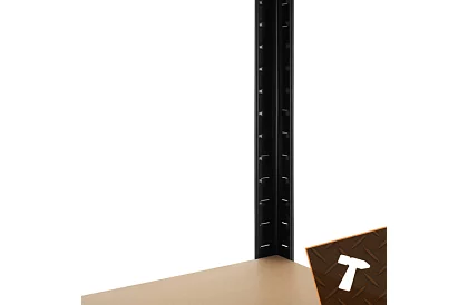 Raktári fém polc – 5 polc – 180×90×40 cm – teherbírás 1000 kg