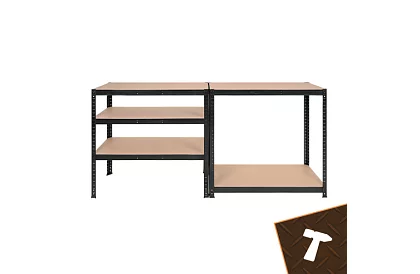 Raktári fém polc – 5 polc – 180×90×40 cm – teherbírás 1000 kg