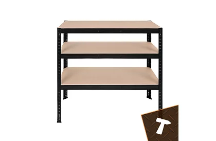 Raktári fém polc – 5 polc – 180×90×40 cm – teherbírás 1000 kg