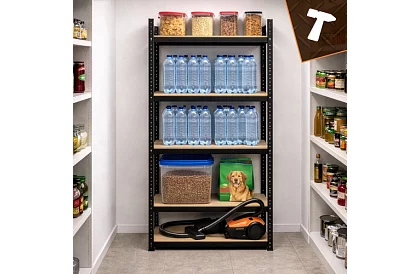 Raktári fém polc – 5 polc – 180×90×40 cm – teherbírás 1000 kg