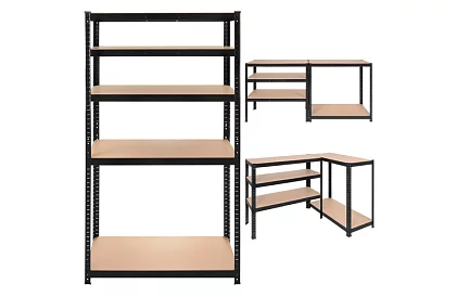 Raktári fém polc – 5 polc – 180×90×40 cm – teherbírás 1000 kg