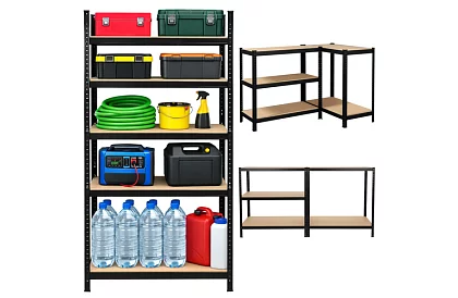 Raktári fém polc – 5 polc – 180×90×40 cm – teherbírás 1000 kg