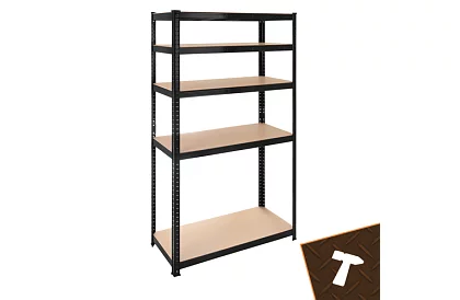 Raktári fém polc – 5 polc – 180×90×40 cm – teherbírás 1000 kg