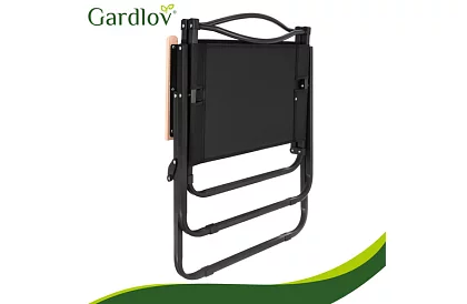 Kerti összecsukható szék fekete – teherbírás 120 kg