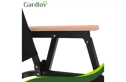 Kerti összecsukható szék fekete – teherbírás 120 kg