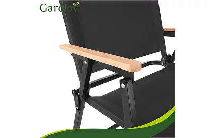 Kerti összecsukható szék fekete – teherbírás 120 kg