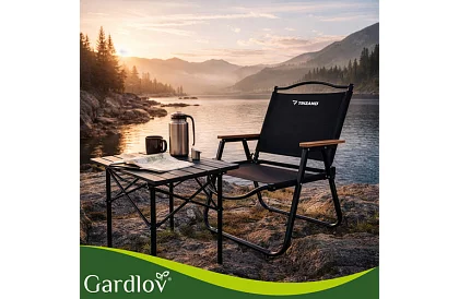 Kerti összecsukható szék fekete – teherbírás 120 kg