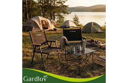 Kerti összecsukható szék fekete – teherbírás 120 kg