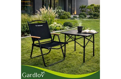 Kerti összecsukható szék fekete – teherbírás 120 kg
